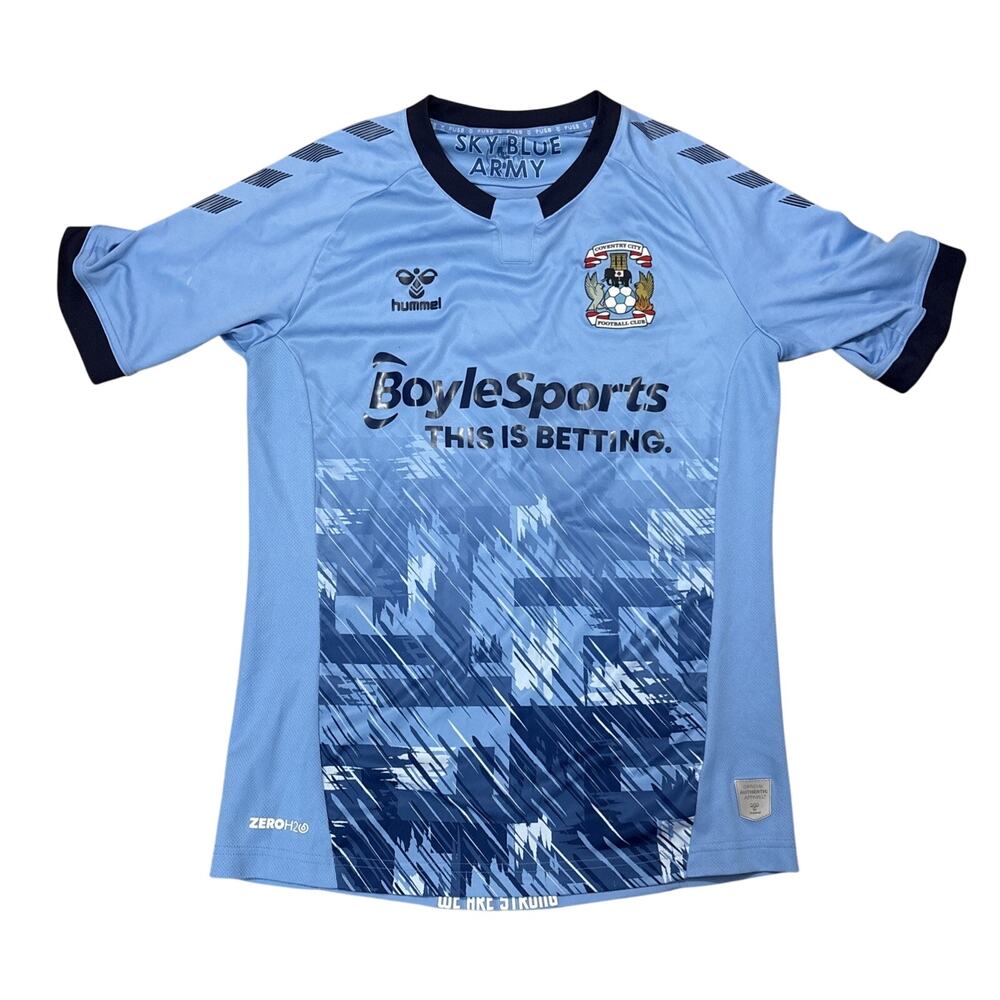 Hummel Coventry City 2020 2021 Home Football Shirt Soccer Jersey Men Size XS